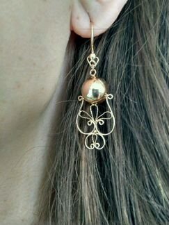 Советские золотые серьги 583 пробы