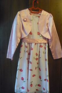 Нарядное платье с болеро р-р 134