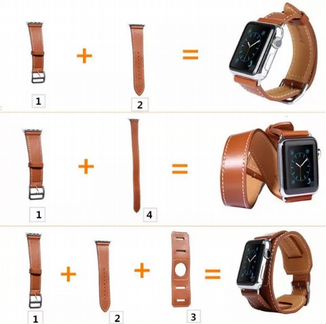 Ремешок Apple Watch 44/42/40/38 Hermes 3 в 1