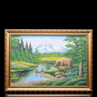 Картина с каменной крошкой 