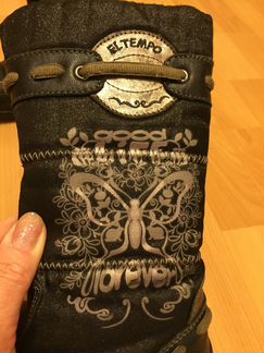 Зимние сапоги кож на натуральном меху El tempo