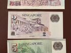 Сингапурские банкноты 2 и 5 долларов