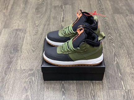 Кеды Nike Air Force хаки зимние с мехом