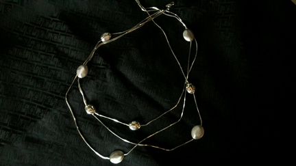 Итальянское серебряное ожерелье колье