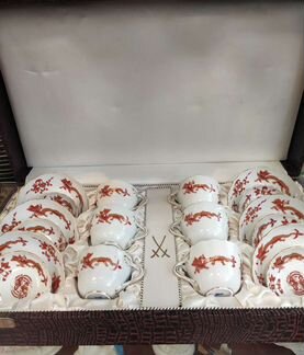 Сервиз кофейный на 6 персон в чемодане, Meissen