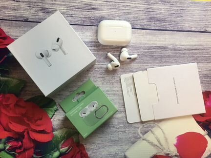 Беспроводные наушники airpods + салатовый