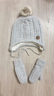 Шапка и варежки H&M 86-92