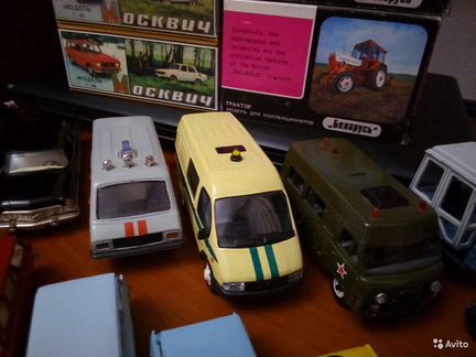 Модели автомобилей СССР 1:43, коробки оригинал