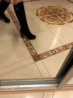 Зимние женские сапоги 38 италия натуральная замша