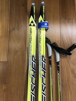 Лыжи детские + палки + ботинки + чехлы