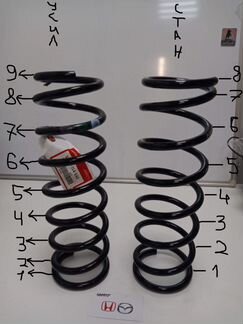 Пружины задние Хонда Аккорд 8 08-12 Усиленные к-т