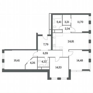 4-к квартира, 118 м², 23/41 эт.