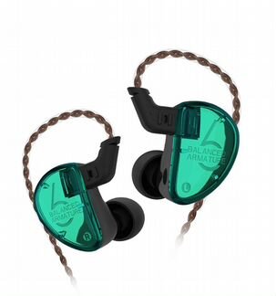 Наушники KZ AS06 cyan новые
